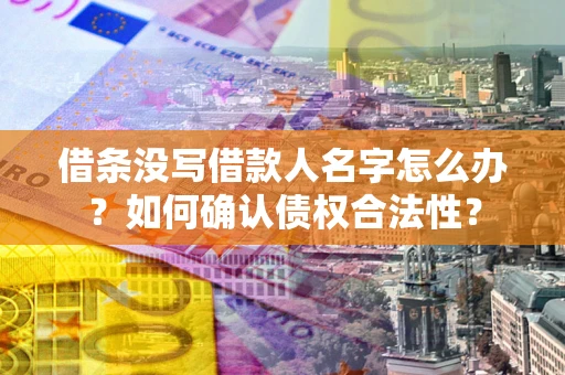 武汉借条没写借款人名字怎么办？如何确认债权合法性？